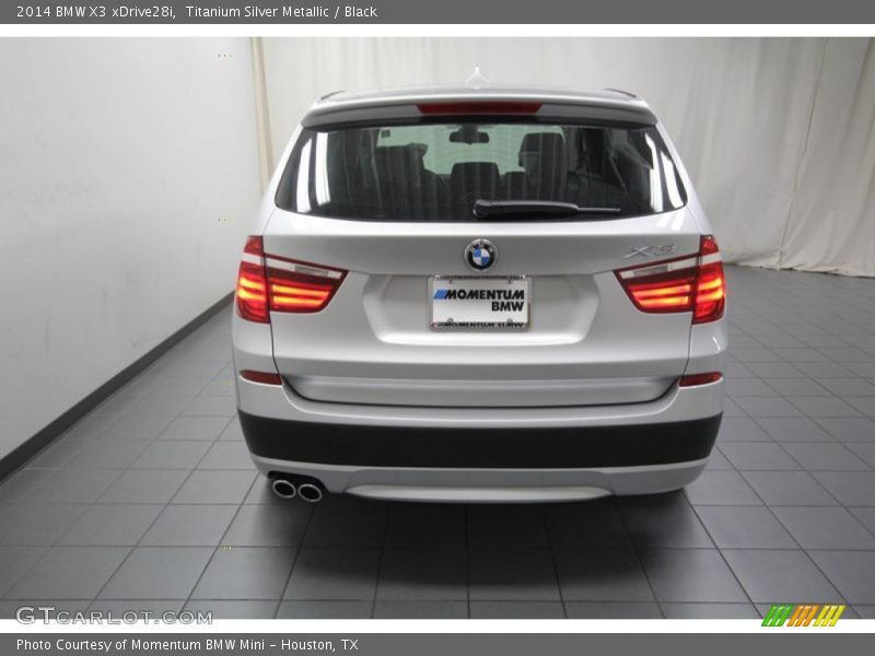 Titanium Silver Metallic / Black 2014 BMW X3 xDrive28i