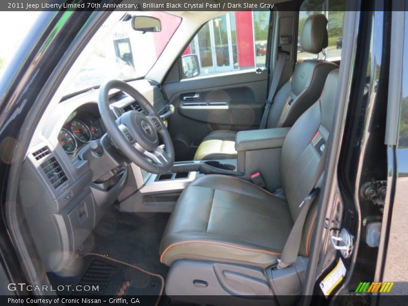 Brilliant Black Crystal Pearl / Dark Slate Gray 2011 Jeep Liberty Limited 70th Anniversary