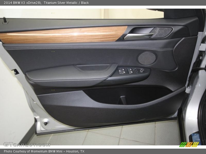 Titanium Silver Metallic / Black 2014 BMW X3 xDrive28i
