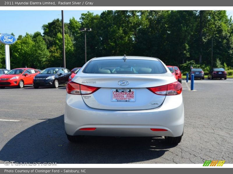 Radiant Silver / Gray 2011 Hyundai Elantra Limited
