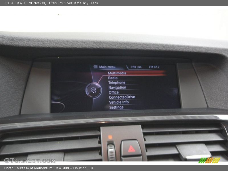 Titanium Silver Metallic / Black 2014 BMW X3 xDrive28i