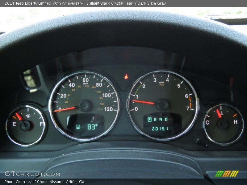 Brilliant Black Crystal Pearl / Dark Slate Gray 2011 Jeep Liberty Limited 70th Anniversary