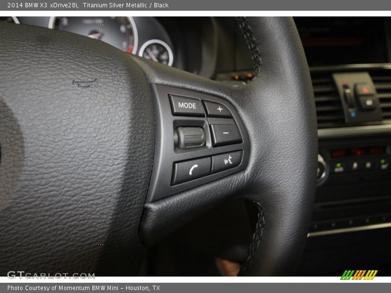 Titanium Silver Metallic / Black 2014 BMW X3 xDrive28i