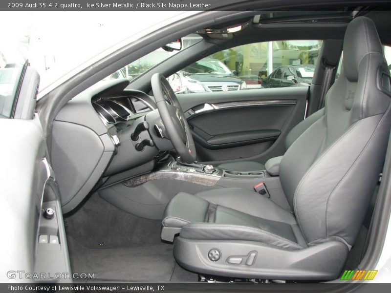 Ice Silver Metallic / Black Silk Nappa Leather 2009 Audi S5 4.2 quattro