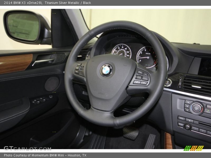Titanium Silver Metallic / Black 2014 BMW X3 xDrive28i