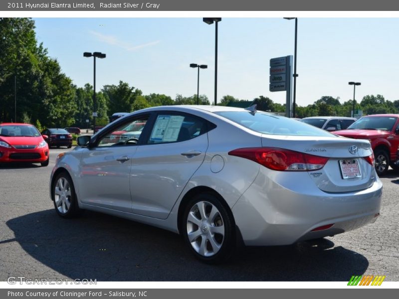 Radiant Silver / Gray 2011 Hyundai Elantra Limited