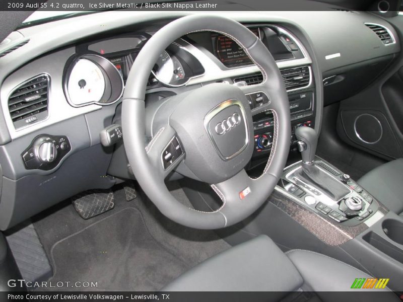 Ice Silver Metallic / Black Silk Nappa Leather 2009 Audi S5 4.2 quattro