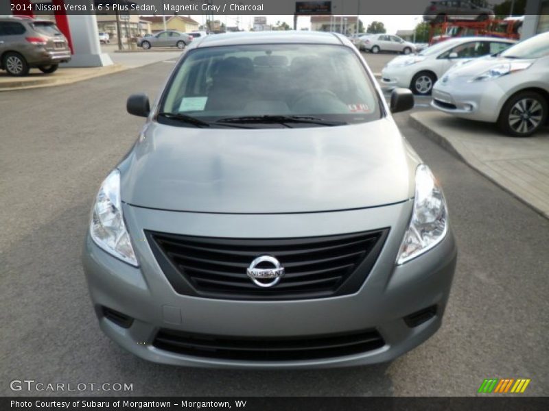 Magnetic Gray / Charcoal 2014 Nissan Versa 1.6 S Plus Sedan