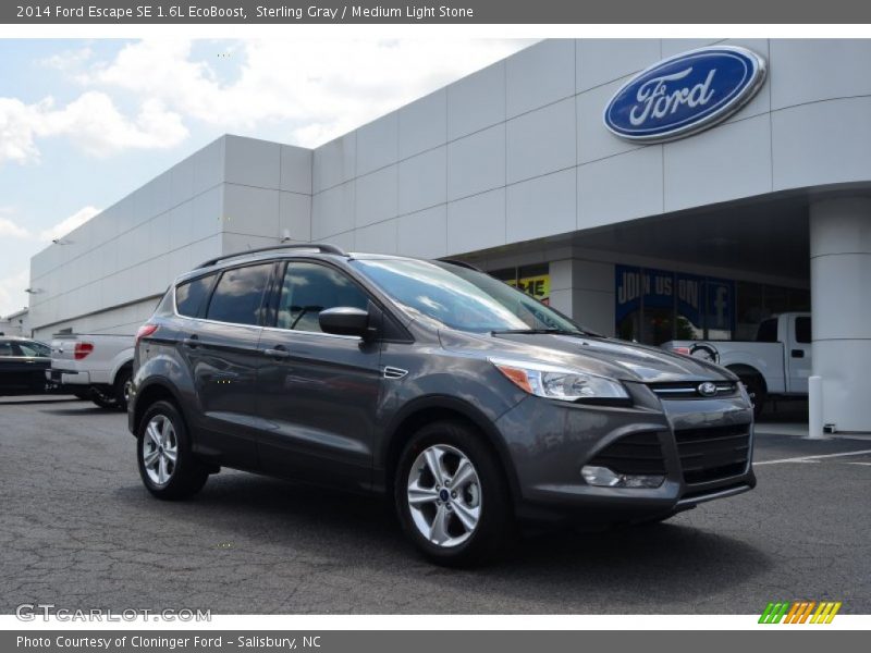 Sterling Gray / Medium Light Stone 2014 Ford Escape SE 1.6L EcoBoost