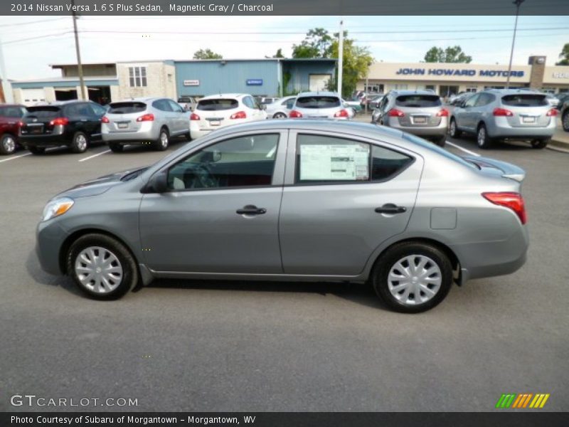 Magnetic Gray / Charcoal 2014 Nissan Versa 1.6 S Plus Sedan