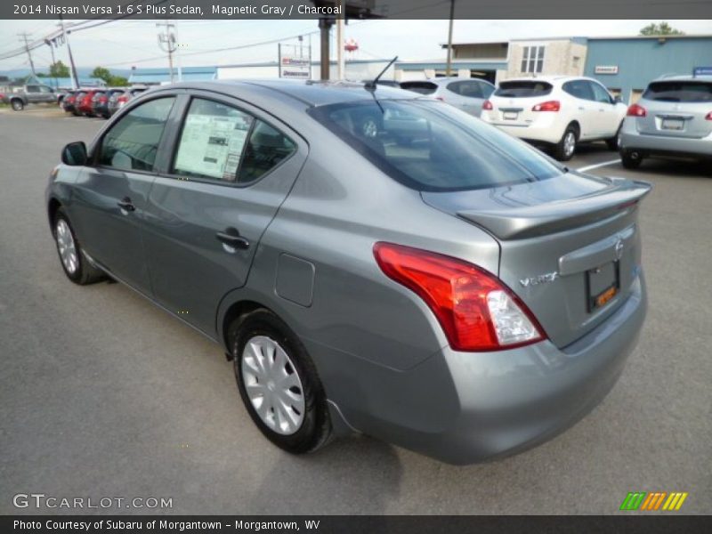 Magnetic Gray / Charcoal 2014 Nissan Versa 1.6 S Plus Sedan