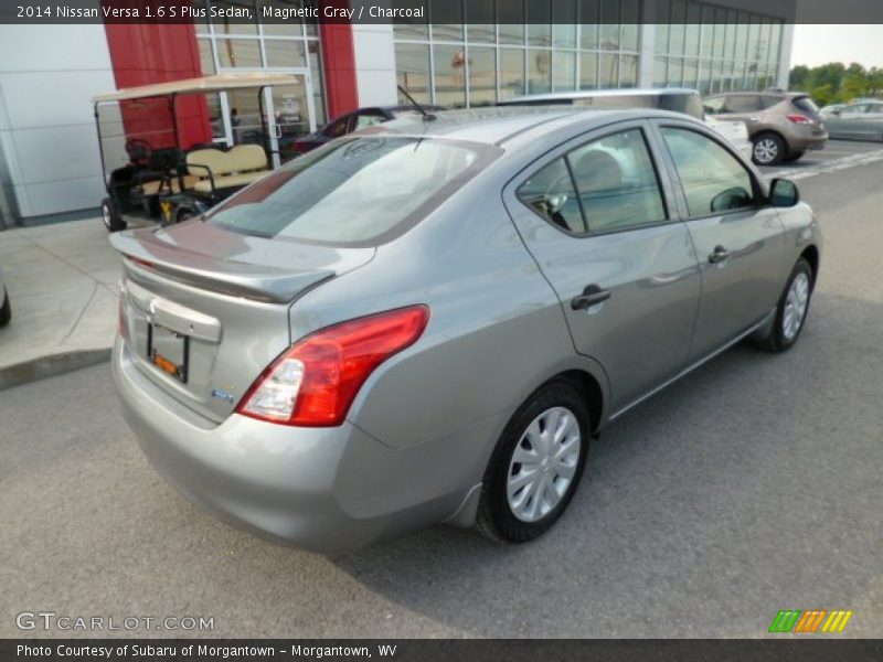 Magnetic Gray / Charcoal 2014 Nissan Versa 1.6 S Plus Sedan