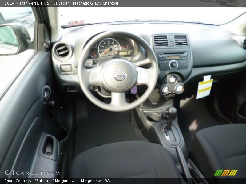 Magnetic Gray / Charcoal 2014 Nissan Versa 1.6 S Plus Sedan