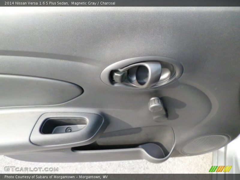 Magnetic Gray / Charcoal 2014 Nissan Versa 1.6 S Plus Sedan