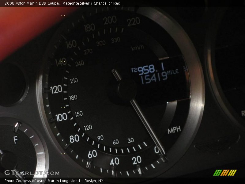 Meteorite Silver / Chancellor Red 2008 Aston Martin DB9 Coupe