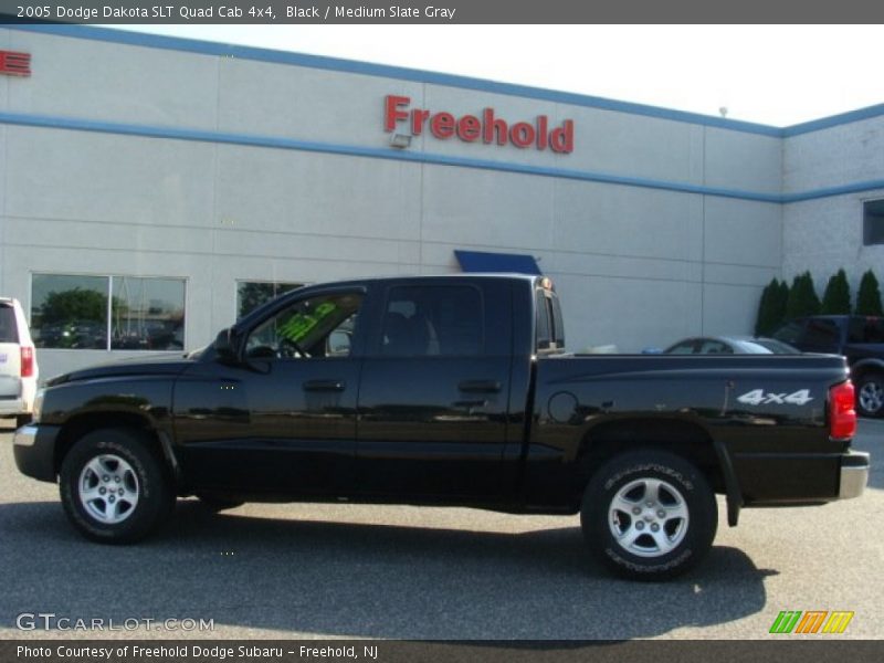 Black / Medium Slate Gray 2005 Dodge Dakota SLT Quad Cab 4x4