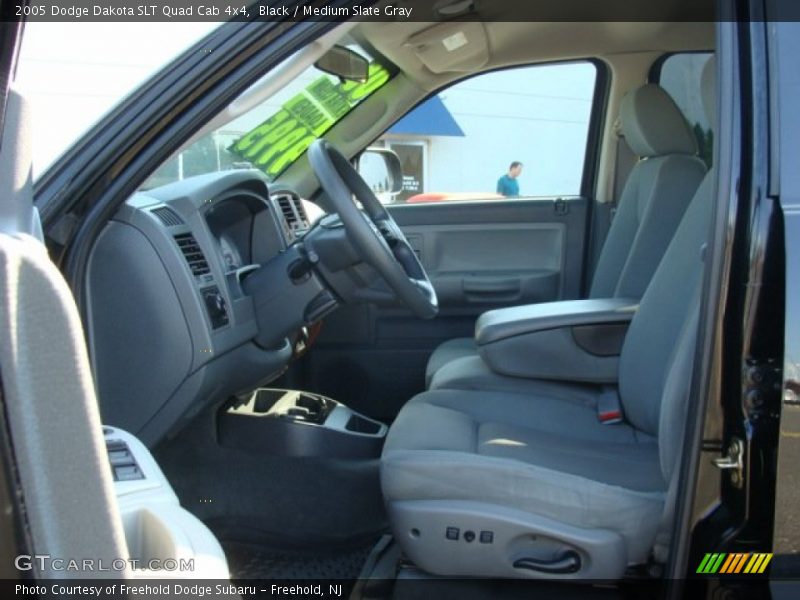 Black / Medium Slate Gray 2005 Dodge Dakota SLT Quad Cab 4x4