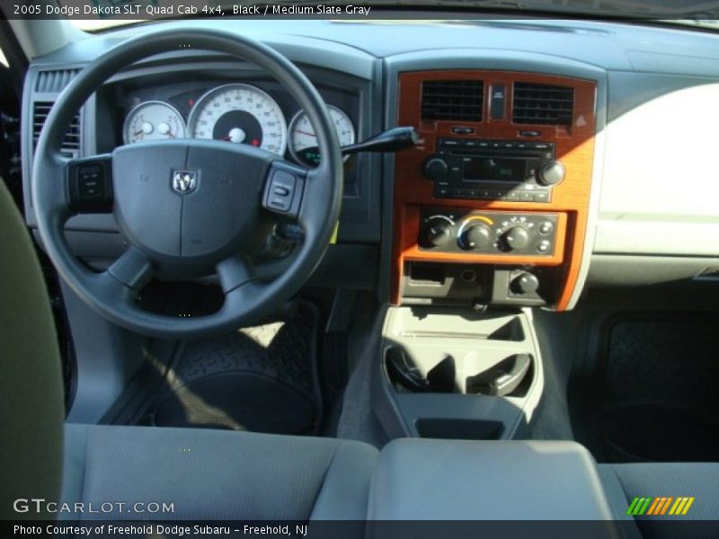 Black / Medium Slate Gray 2005 Dodge Dakota SLT Quad Cab 4x4