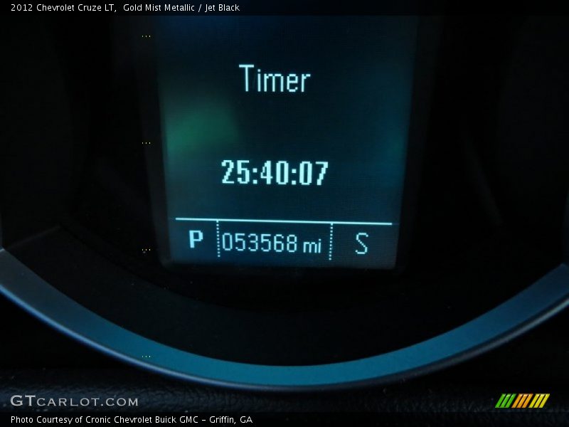 Gold Mist Metallic / Jet Black 2012 Chevrolet Cruze LT