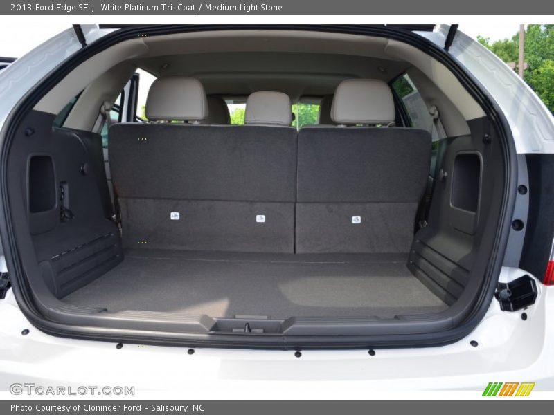 White Platinum Tri-Coat / Medium Light Stone 2013 Ford Edge SEL