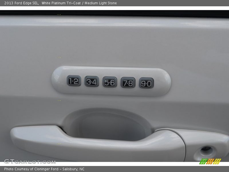 White Platinum Tri-Coat / Medium Light Stone 2013 Ford Edge SEL
