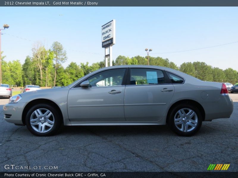 Gold Mist Metallic / Ebony 2012 Chevrolet Impala LT