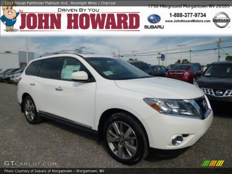 Moonlight White / Charcoal 2013 Nissan Pathfinder Platinum 4x4