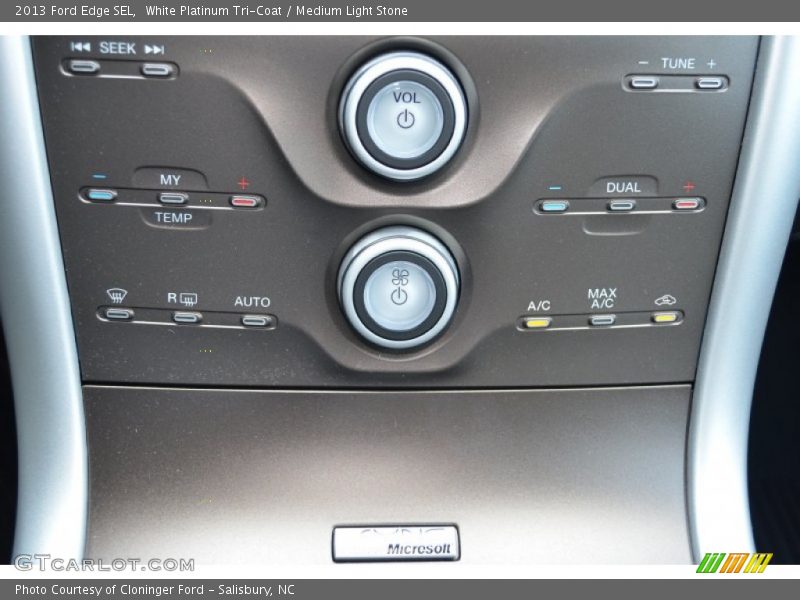White Platinum Tri-Coat / Medium Light Stone 2013 Ford Edge SEL