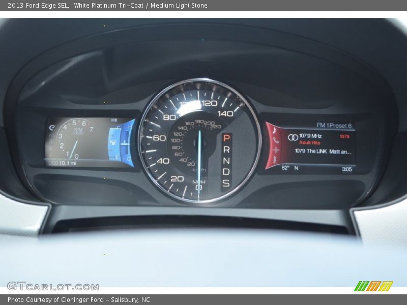 White Platinum Tri-Coat / Medium Light Stone 2013 Ford Edge SEL