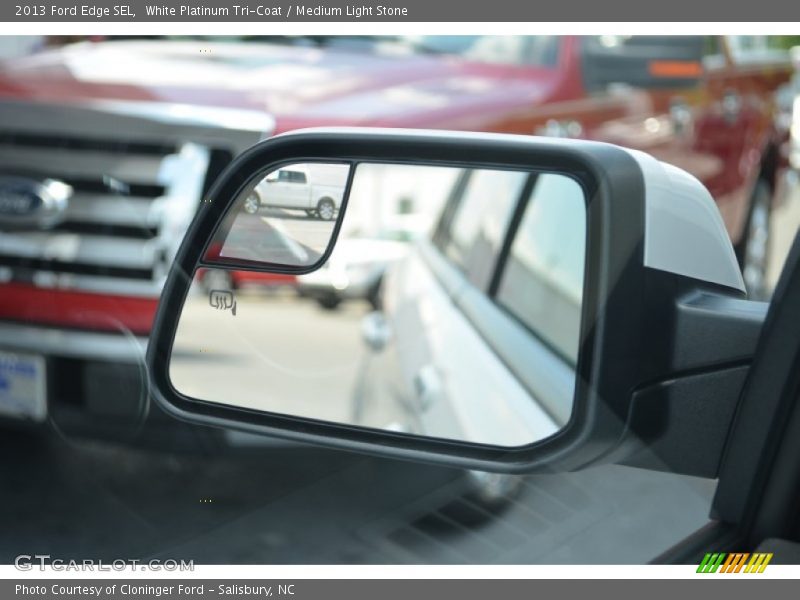White Platinum Tri-Coat / Medium Light Stone 2013 Ford Edge SEL