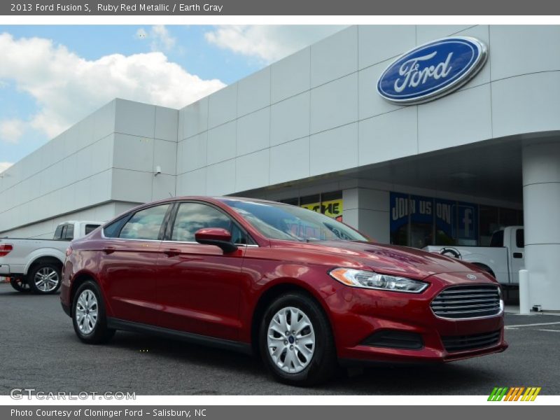 Ruby Red Metallic / Earth Gray 2013 Ford Fusion S