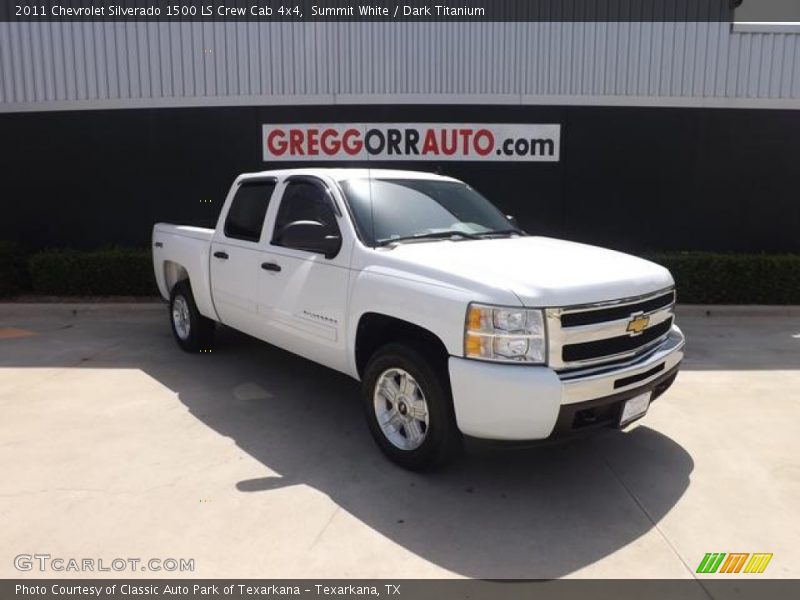 Summit White / Dark Titanium 2011 Chevrolet Silverado 1500 LS Crew Cab 4x4