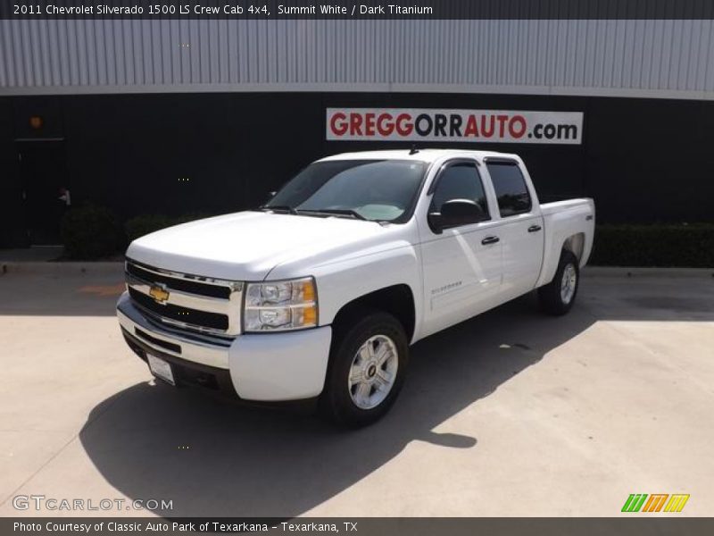 Summit White / Dark Titanium 2011 Chevrolet Silverado 1500 LS Crew Cab 4x4
