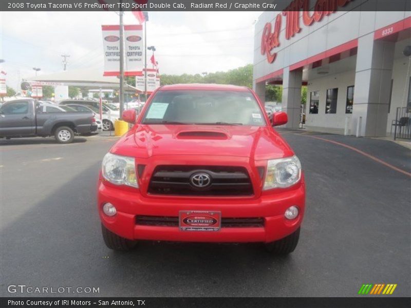 Radiant Red / Graphite Gray 2008 Toyota Tacoma V6 PreRunner TRD Sport Double Cab