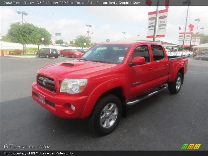 Radiant Red / Graphite Gray 2008 Toyota Tacoma V6 PreRunner TRD Sport Double Cab
