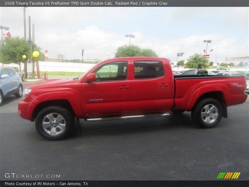 Radiant Red / Graphite Gray 2008 Toyota Tacoma V6 PreRunner TRD Sport Double Cab