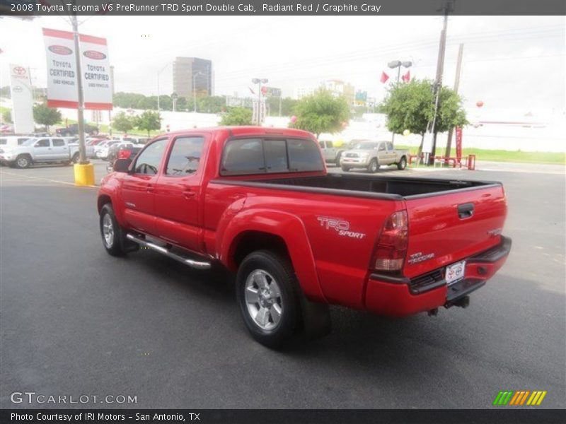 Radiant Red / Graphite Gray 2008 Toyota Tacoma V6 PreRunner TRD Sport Double Cab