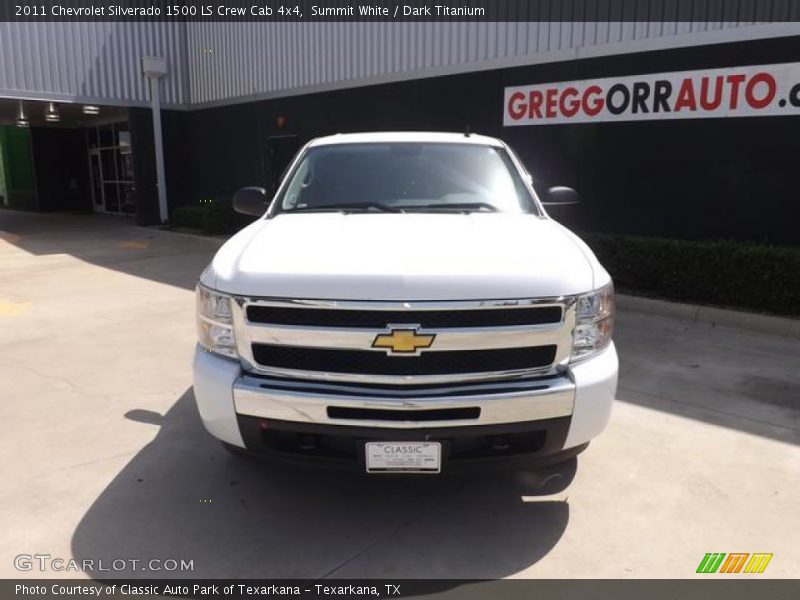 Summit White / Dark Titanium 2011 Chevrolet Silverado 1500 LS Crew Cab 4x4