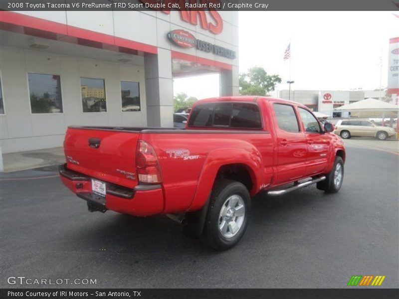 Radiant Red / Graphite Gray 2008 Toyota Tacoma V6 PreRunner TRD Sport Double Cab