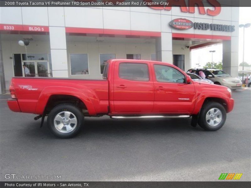 Radiant Red / Graphite Gray 2008 Toyota Tacoma V6 PreRunner TRD Sport Double Cab