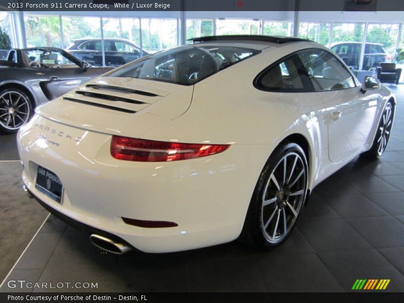 White / Luxor Beige 2013 Porsche 911 Carrera Coupe