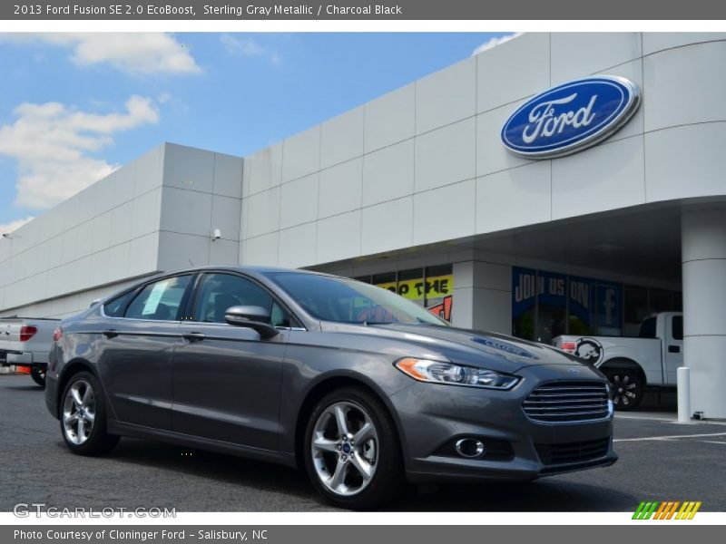 Sterling Gray Metallic / Charcoal Black 2013 Ford Fusion SE 2.0 EcoBoost