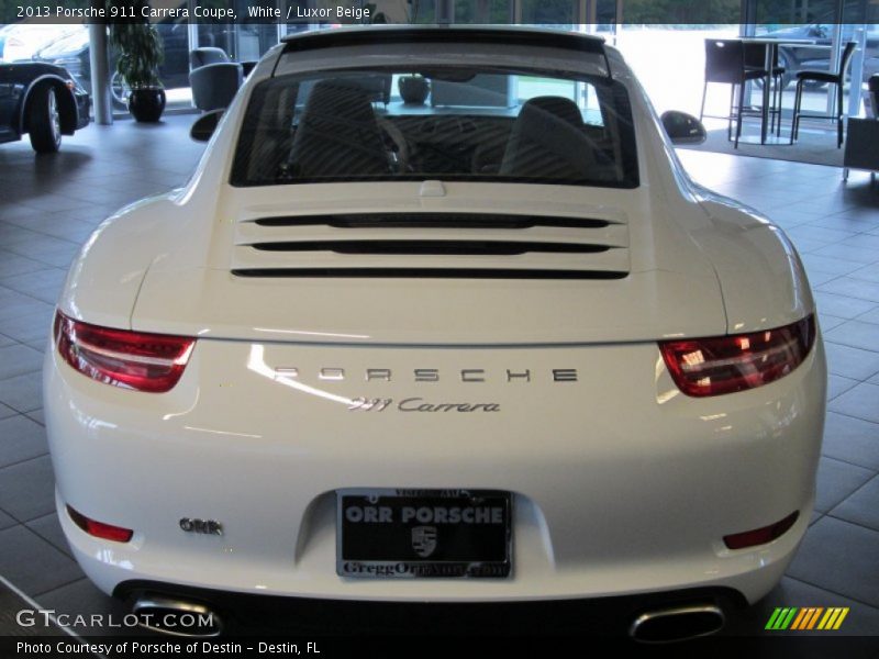 White / Luxor Beige 2013 Porsche 911 Carrera Coupe