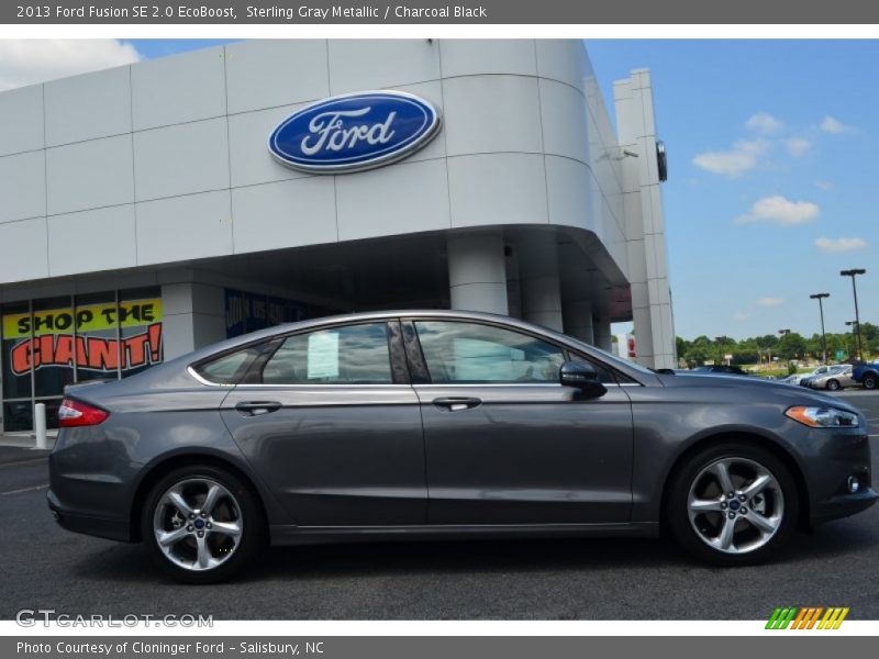 Sterling Gray Metallic / Charcoal Black 2013 Ford Fusion SE 2.0 EcoBoost