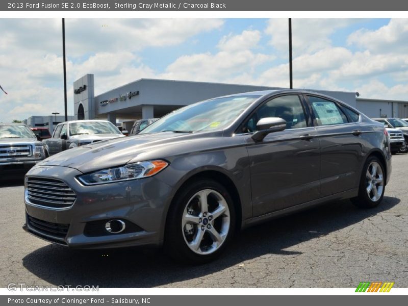 Sterling Gray Metallic / Charcoal Black 2013 Ford Fusion SE 2.0 EcoBoost