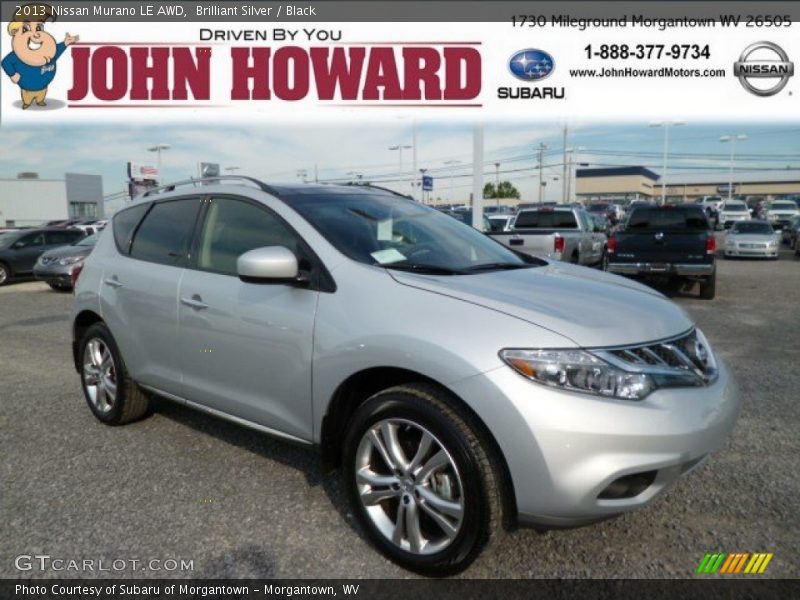Brilliant Silver / Black 2013 Nissan Murano LE AWD