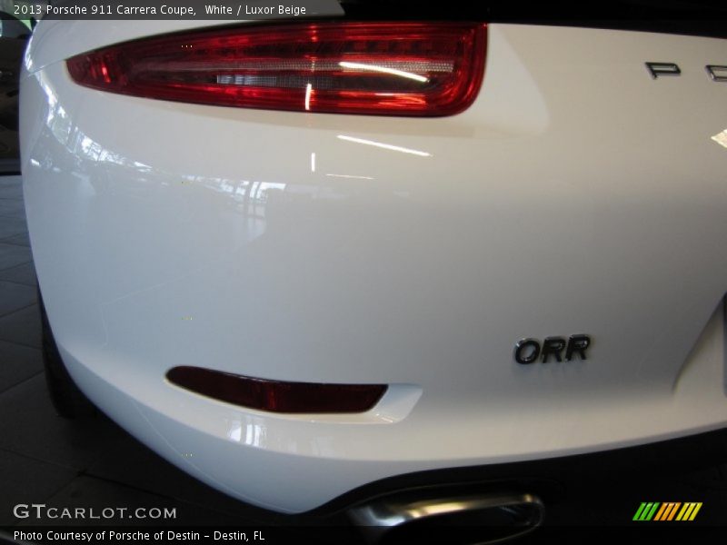 White / Luxor Beige 2013 Porsche 911 Carrera Coupe