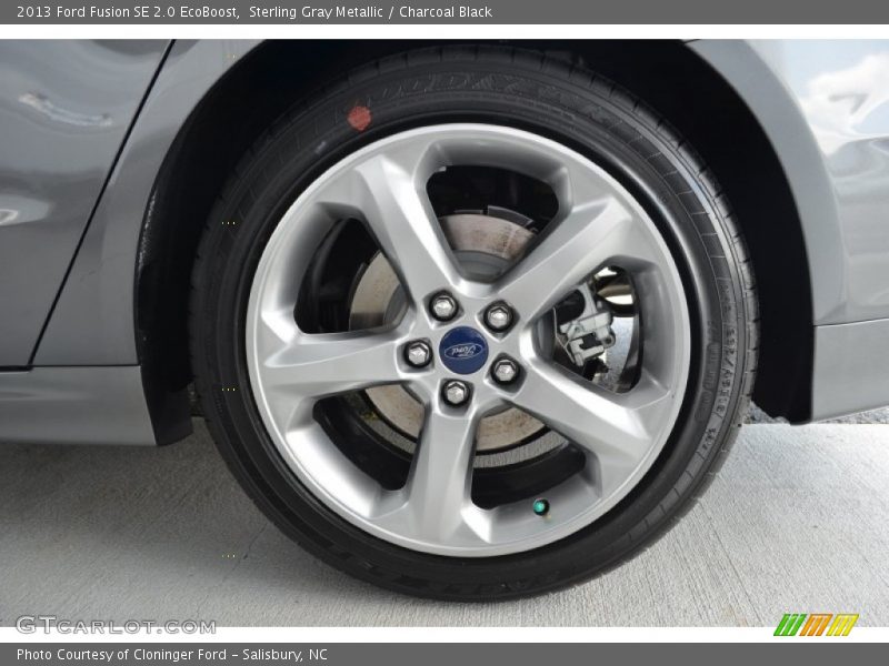 Sterling Gray Metallic / Charcoal Black 2013 Ford Fusion SE 2.0 EcoBoost