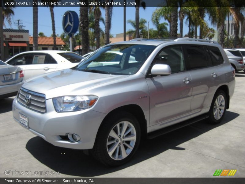 Classic Silver Metallic / Ash 2009 Toyota Highlander Hybrid Limited 4WD