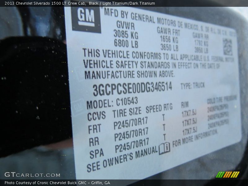 Black / Light Titanium/Dark Titanium 2013 Chevrolet Silverado 1500 LT Crew Cab